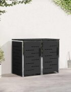 vidaXL Съхранение на контейнер for 2 Bins 240L Неръждаема стомана