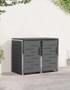 vidaXL Съхранение на контейнер for 2 Bins 240L Неръждаема стомана