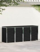 vidaXL Съхранение на контейнер for 4 Bins 240L Неръждаема стомана