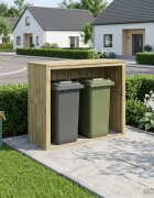 vidaXL Съхранение на контейнери за отпадъци с колела
