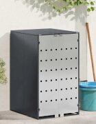 vidaXL Съхранение за кош за отпадъци с газов капак за 240L контейнер