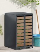 vidaXL Съхранение за кош за отпадъци с газов капак за 240L контейнер
