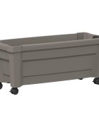 vidaXL Саксия Kalypso с колела ПП Сиво
