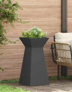 vidaXL Саксия с колона 2 бр. Черно 35 x 35 x 73 см