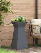 vidaXL Саксия с колона Антрацит 35 x 35 x 73 см