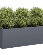 vidaXL Саксия за цветя антрацит 120x40x40 см студено валцувана стомана