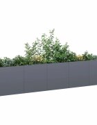 vidaXL Саксия за цветя антрацит 200x40x40 см студено валцувана стомана