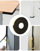 vidaXL Самоотлепваща се пяна лента 10 бр. Черно 10мм x 10м CR пяна