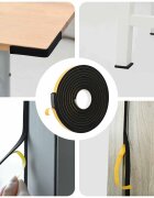 vidaXL Самоотлепваща се пяна лента 20 бр. Черно 20mm x 5m CR пяна