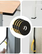 vidaXL Самоотлепваща се пяна лента 4 бр. Черно 20mm x 5m CR пяна