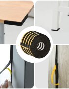 vidaXL Самоотлепваща се пяна лента 5 бр. Черно 20mm x 10m CR пяна