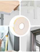 vidaXL Самоотлепваща се пяна лента Бяло 15mm x 10m CR пяна