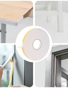 vidaXL Самоотлепваща се пяна лента Бяло 20mm x 10m CR пяна