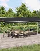 vidaXL Самостоятелен сенник 6 x 3 m Полиестер Антрацит