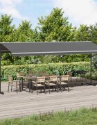 vidaXL Самостоятелен сенник 6 x 3 m Полиестер Сиво