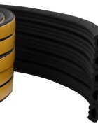 vidaXL Самозалепваща се уплътнителна лента за прозорци Черно EPDM пяна
