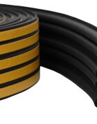 vidaXL Самозалепваща се уплътнителна лента за прозорци Черно EPDM пяна