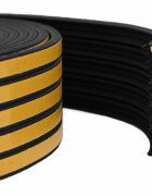 vidaXL Самозалепваща се уплътнителна лента за прозорци Черно EPDM пяна