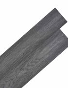vidaXL Самозалепващи PVC дъски за под Черен и бял 305 x 61 см 28 бр.
