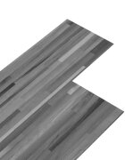 vidaXL Самозалепващи PVC дъски за под Сиви ивици 305 x 61 см 28 бр.