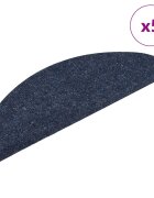 vidaXL Самозалепващи се постелки за стълби 5 бр. 56x17x3 см сини полукръгли