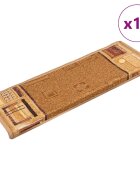 vidaXL Самозалепващи стелки за стълби 10 бр 65x21x4 см бежови