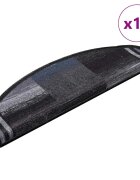 vidaXL Самозалепващи стелки за стълби 10 бр 65x21x4 см черно и сиво