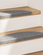 vidaXL Самозалепващи стелки за стълби 15 бр 56x17x3 см сиви