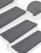 vidaXL Самозалепващи стелки за стълби 15 бр 65x245x35 см сиви