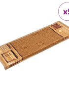 vidaXL Самозалепващи стелки за стълби 5 бр 65x21x4 см бежови