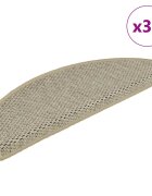 vidaXL Самозалепващи стелки за стълби сизал 30 бр 65x21x4 см