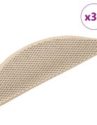 vidaXL Самозалепващи стелки за стълби вид сизал 30 бр 56x17x3 см