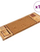 vidaXL Самозалепващи стелки за стъпала 15 бр 65x21x4 см бежови