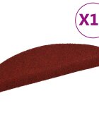 vidaXL Самозалепващи стелки за стъпала 15 бр 65x21x4 см червени