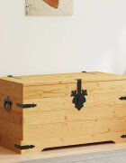 vidaXL Сандък бор мексикански стил “Корона“ 91x495x47 cм