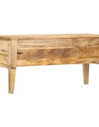 vidaXL Сандък за съхранение 99x35x48 см мангово дърво масив