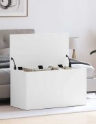 vidaXL Сандък за съхранение бял 84x42x46 см инженерна дървесина