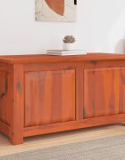 vidaXL Сандък за съхранение с капак кафяв акациев масив