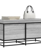 vidaXL Сандък за съхранение с капак сив сонома 100x40x515 см ПДЧ