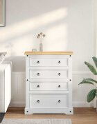 vidaXL Сандъци за складиране Corona Бял 92 x 48 x 114 см Солиден бор