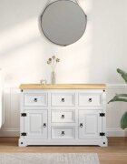 vidaXL Сандъци за складиране CORONA Бяло 112 x 40 x 75 см