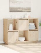 vidaXL Сайдборд 1105x35x80 см бор масив