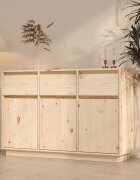 vidaXL Сайдборд 111x36x75 см бор масив