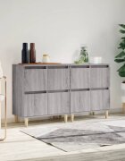 vidaXL Сайдборд 2 бр сив сонома 60x35x70 см инженерно дърво