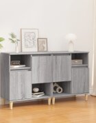 vidaXL Сайдборд 2 бр сив сонома 60x35x70 см инженерно дърво