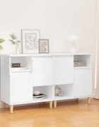 vidaXL Сайдборд 2бр бяло 60x35x70 см инженерно дърво