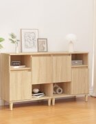 vidaXL Сайдборд 2бр дъб сонома 60x35x70 см инженерно дърво