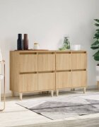 vidaXL Сайдборд 2бр дъб сонома 60x35x70 см инженерно дърво