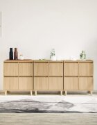 vidaXL Сайдборд 3бр дъб сонома 60x35x70 см инженерно дърво