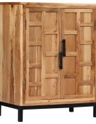 vidaXL Сайдборд акациево дърво масив 60x35x76 см кафяв